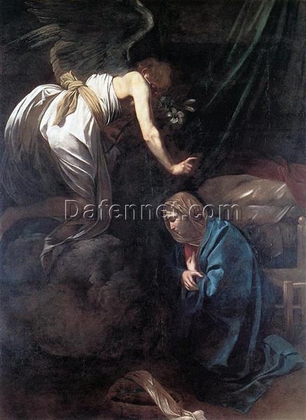 Caravaggio’s ‘Annunciation’ – Custom Baroque Religious Oil Painting from Da Fen Oil Painting Village Studio