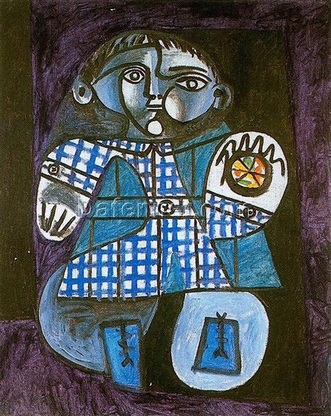 Claude with a Ball by Pablo Picasso – 1948 Surrealist Portrait Oil Painting, Custom Art from Dafen Village Studio