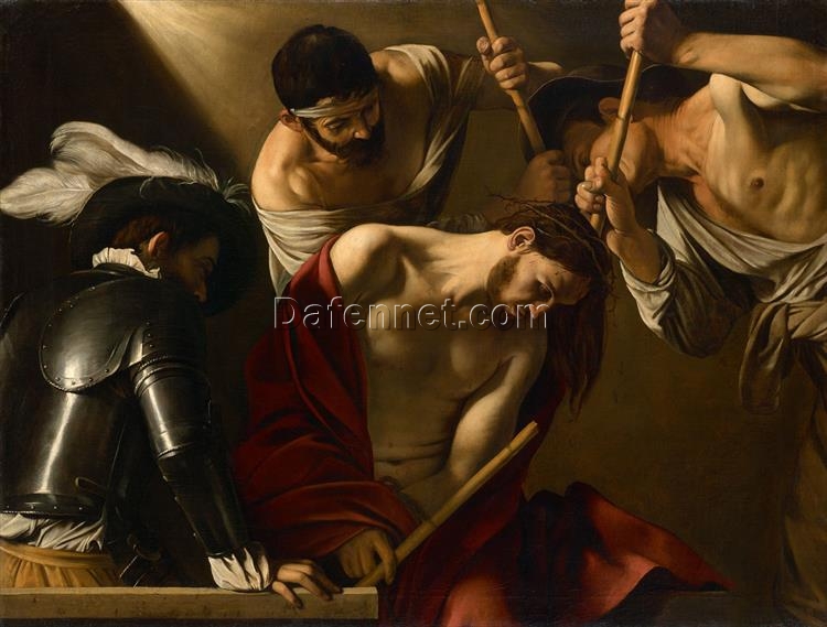 Baroque Religious Oil Painting of ‘Crowning with Thorns’ by Caravaggio – Custom Art from Da Fen Oil Painting Village Studio