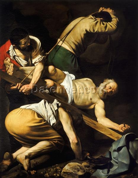 Custom Oil Painting of Caravaggio’s ‘Crucifixion of Saint Peter’ – Da Fen Oil Painting Village Studio