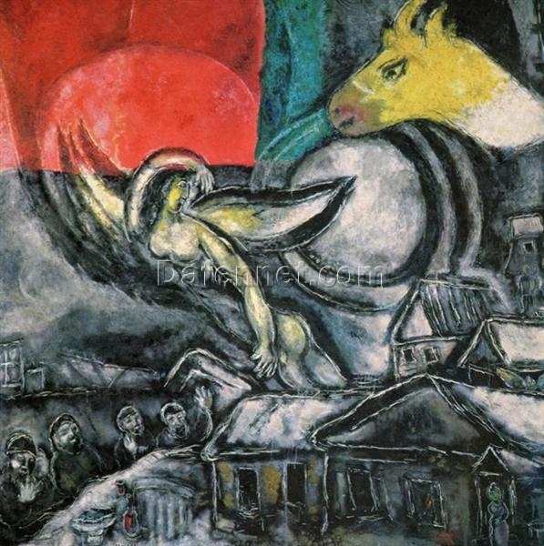 Marc Chagall Easter – 1968 Surrealism Oil Painting, Symbolic Religious Art, Limited Edition