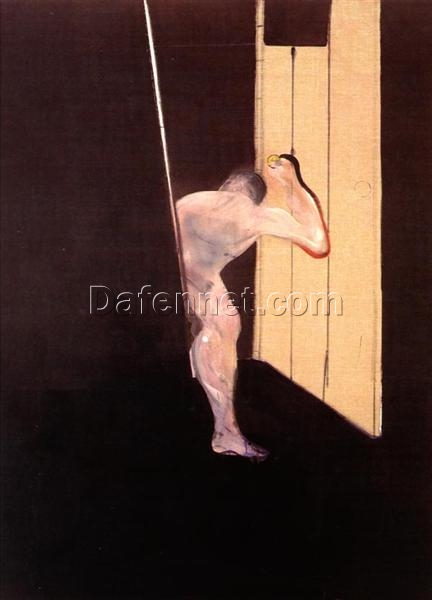 Francis Bacon 1990 Figurative Oil Painting – Figure in Open Doorway Reproduction by Dafen Village Oil Painting Studio