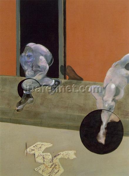 Custom Oil Painting – Francis Bacon 1973 Figures in Movement from Dafen Oil Painting Studio