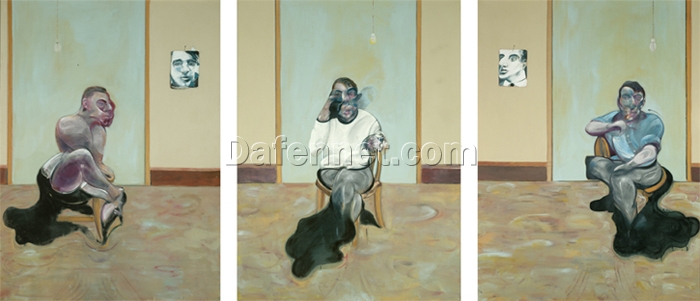 Custom Oil Painting – Francis Bacon 1973 Three Portraits: Posthumous Portrait of George Dyer, Self-portrait, and Portrait of Lucian Freud from Dafen Oil Painting Studio