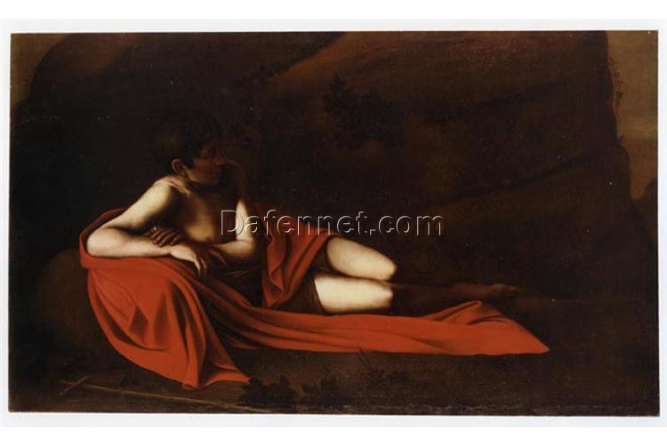 Caravaggio’s ‘John the Baptist’ (Reclining Baptist) – Custom Oil Painting from Da Fen Oil Painting Village Studio