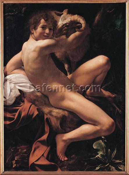 Caravaggio’s ‘John the Baptist’ – Custom Baroque Religious Oil Painting from Da Fen Oil Painting Village Studio