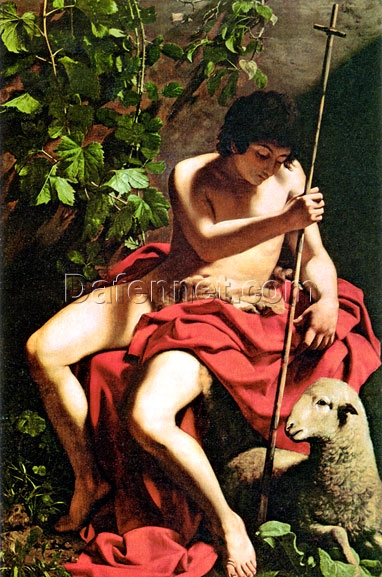 Caravaggio’s ‘John the Baptist’ – Custom Baroque Religious Oil Painting from Da Fen Oil Painting Village Studio