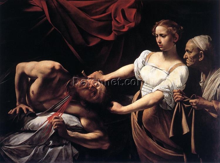 Caravaggio’s ‘Judith Beheading Holofernes’ – Custom Baroque Religious Oil Painting from Da Fen Oil Painting Village Studio