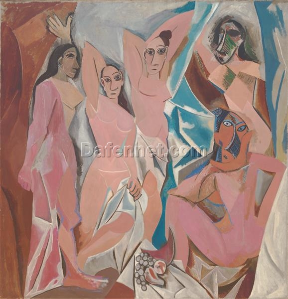 The Girls of Avignon by Pablo Picasso – 1907 Cubist Nude Oil Painting, Custom Art from Dafen Village Studio