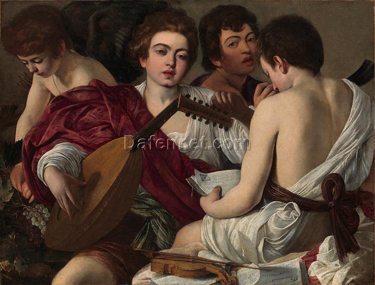 Caravaggio’s ‘Musicians’ – Custom Baroque Genre Oil Painting from Da Fen Oil Painting Village Studio