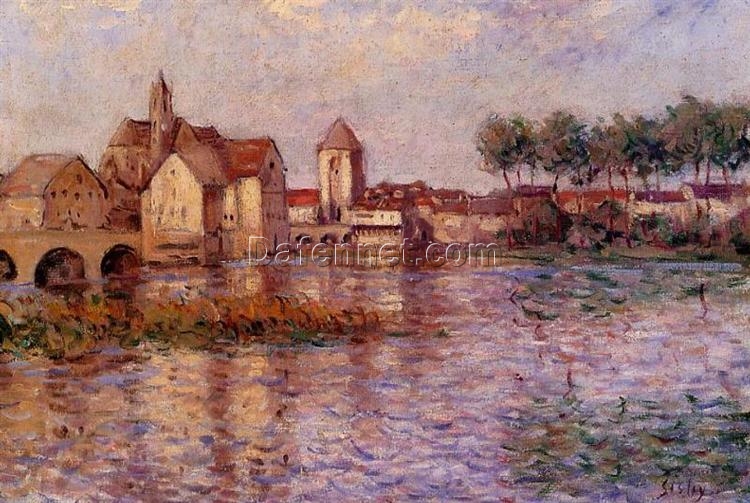 Moret sur Loing by Alfred Sisley – 1892 Impressionist Landscape Oil Painting, Custom Art from Dafen Village Studio