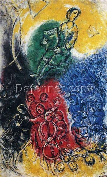 Marc Chagall Music – 1963 Naïve Art Oil on Canvas, Symbolic Painting