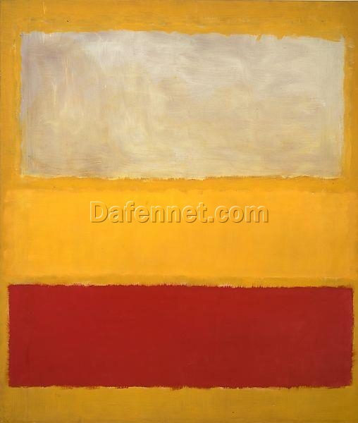 Abstract Expressionism Painting Inspired by Mark Rothko – No. 13 (White, Red on Yellow), 1958 – Da Fen Village Studio Abstract Acrylic & Oil Art for Modern Home & Office Décor