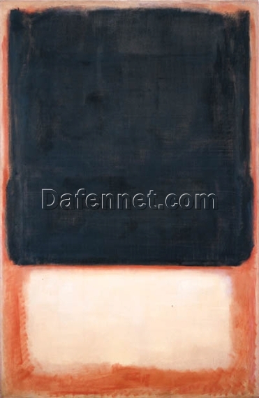 Color Field Painting Inspired by Mark Rothko – No. 7 (Dark Over Light), 1954 – Da Fen Village Studio Abstract Oil Art for Modern Home & Office Décor