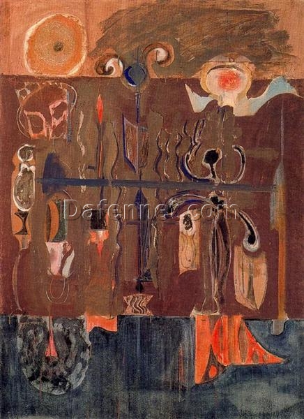 Surrealist Painting Inspired by Mark Rothko – Fantasy, 1945 – Da Fen Village Studio Abstract Oil Art for Modern Home & Office Décor