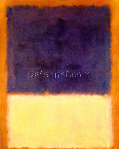 Color Field Painting Inspired by Mark Rothko – Red, Orange, Tan and Purple, 1954 – Da Fen Village Studio Abstract Oil Art for Modern Home & Office Décor