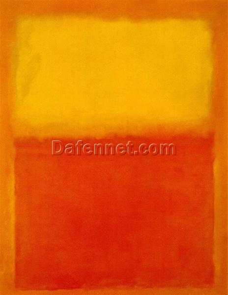 Color Field Painting Inspired by Mark Rothko – Orange and Yellow, 1956 – Da Fen Village Studio Abstract Oil Art for Modern Home & Office Décor