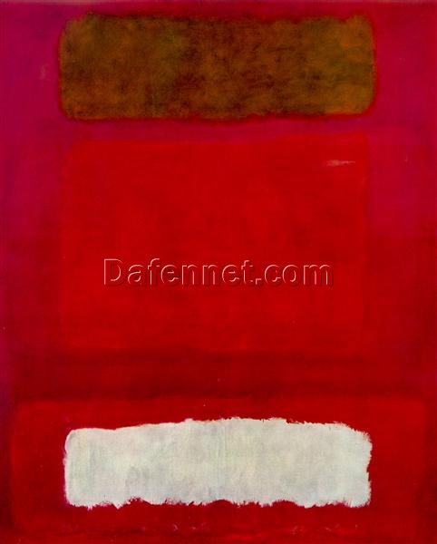 Color Field Painting Inspired by Mark Rothko – No. 16 (Red, White, and Brown), 1957 – Da Fen Village Studio Abstract Oil Art for Modern Home & Office Décor