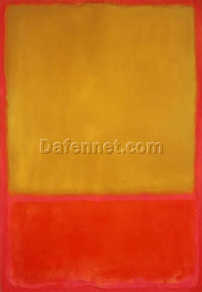 Color Field Painting Inspired by Mark Rothko – Ochre and Red on Red, 1954 – Da Fen Village Studio Abstract Oil Art for Modern Home & Office Décor