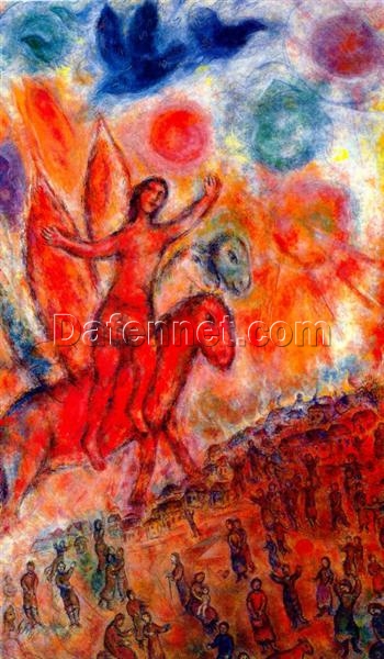 Marc Chagall Phaeton – 1977 Surrealism Mythological Oil Painting, Dramatic Depiction of Greek Mythology