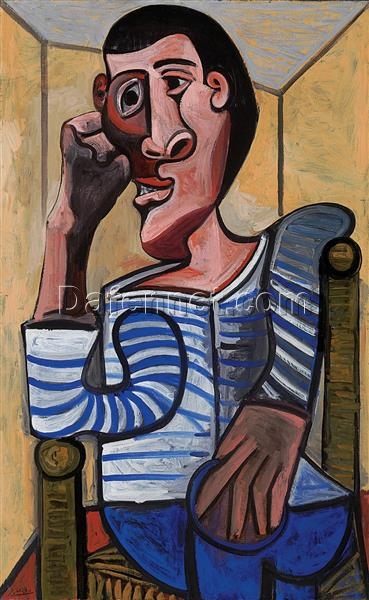 Le Marin by Pablo Picasso – 1943 Synthetic Cubism Self-Portrait Oil Painting, Custom Art from Dafen Village Studio