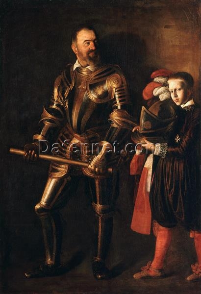 Caravaggio’s ‘Portrait of Alof de Wignacourt and his Page’ – Custom Baroque Portrait Oil Painting from Da Fen Oil Painting Village Studio