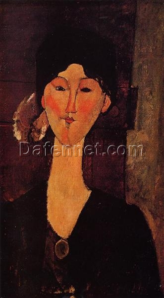 Amedeo Modigliani “Portrait of Beatrice Hastings” – Expressionism Oil Painting Reproduction by Da Fen Village Studio