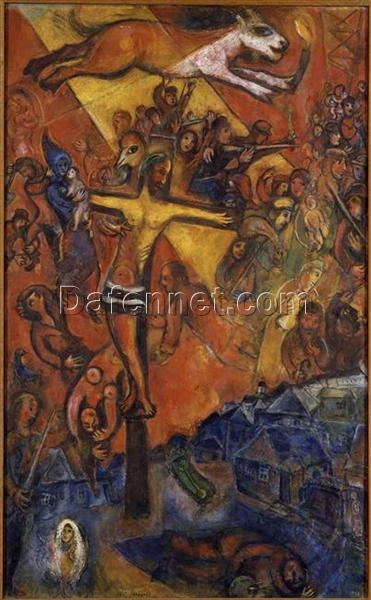 Marc Chagall’s ‘Resistance’ – Custom Surrealist Religious Oil Painting from Da Fen Oil Painting Village Studio