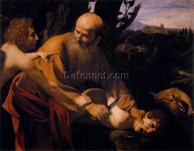 Caravaggio’s ‘Sacrifice of Isaac’ – Custom Baroque Religious Oil Painting from Da Fen Oil Painting Village Studio