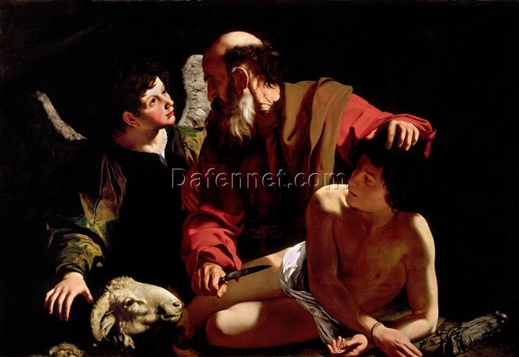 Caravaggio’s ‘Sacrifice of Isaac’ – Custom Baroque Religious Oil Painting from Da Fen Oil Painting Village Studio