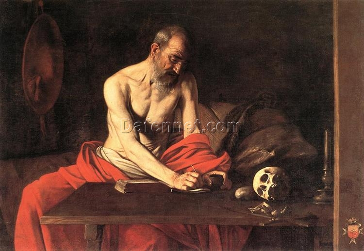 Custom Oil Painting of Caravaggio’s ‘Saint Jerome Writing’ – Da Fen Oil Painting Village Studio