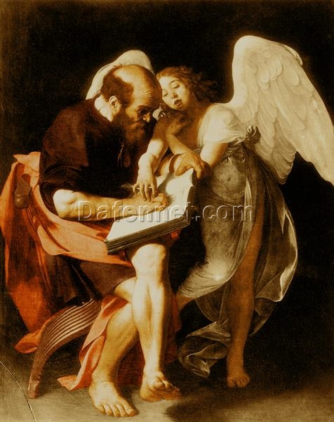 Custom Oil Painting of Caravaggio’s ‘Saint Matthew and the Angel’ – Da Fen Oil Painting Village Studio