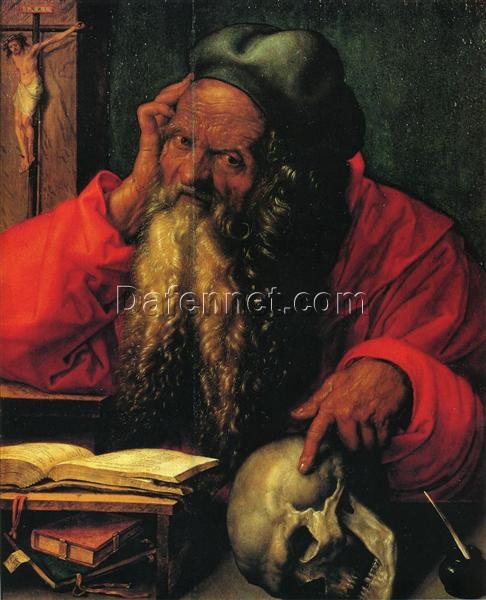 Albrecht Dürer “St. Jerome” – Northern Renaissance Religious Oil Painting Reproduction by Da Fen Village Studio