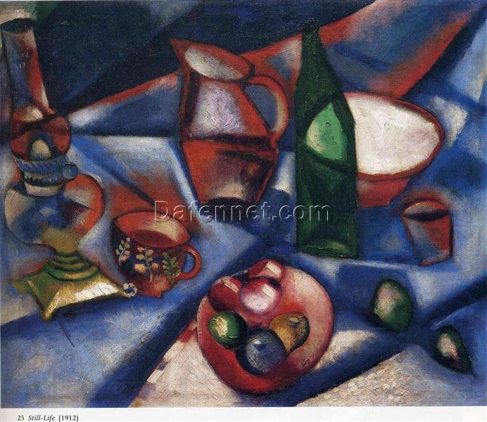 Hand-Painted Oil Painting Inspired by Marc Chagall’s ‘Still Life’ – High-Quality Reproduction by Da Fen Oil Painting Village Studio