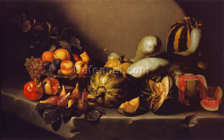 Caravaggio’s ‘Still Life with Fruit’ – Custom Baroque Still Life Oil Painting from Da Fen Oil Painting Village Studio