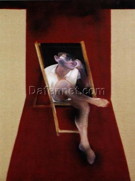 Custom Francis Bacon John Edwards Portrait Study – 1988 Expressionism Sketch Reproduction – Handmade Oil Painting by Dafen Oil Painting Village Studio