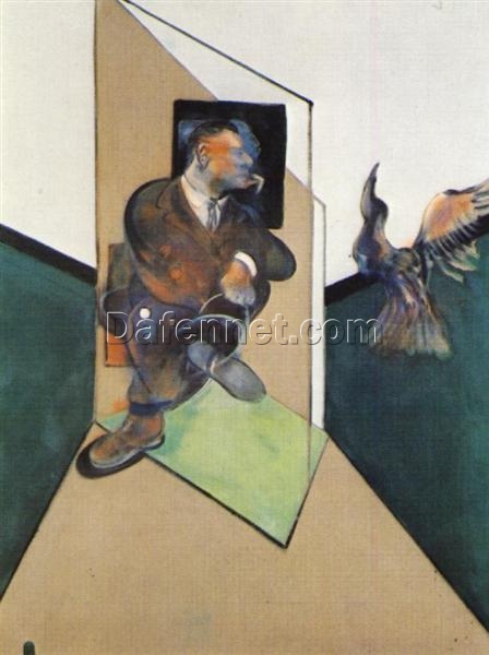 Custom Oil Painting – Francis Bacon 1980 Study for a Portrait with Bird in Flight from Dafen Oil Painting Studio