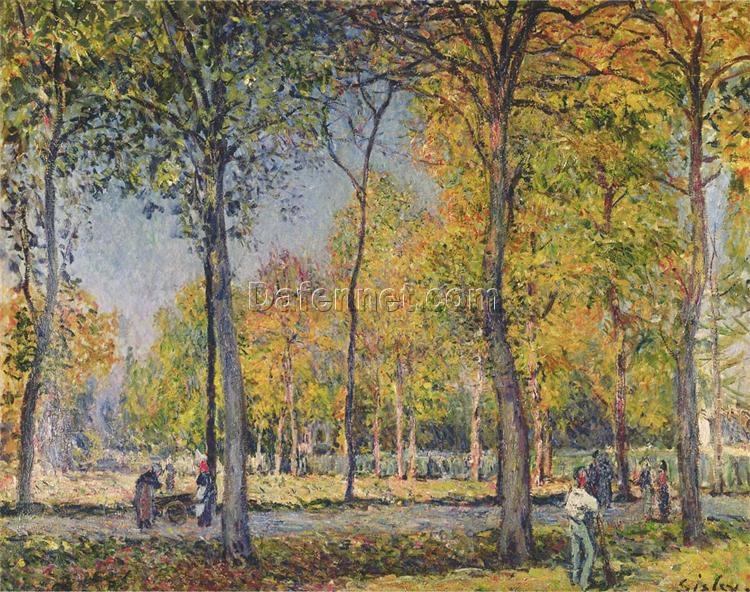 The Forest at Boulogne by Alfred Sisley – c.1880 Impressionist Landscape Oil Painting, Custom Art from Dafen Oil Painting Village Studio