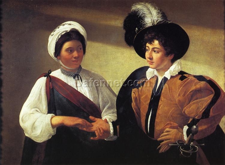 Caravaggio’s ‘The Fortune Teller’ – Custom Baroque Genre Oil Painting from Da Fen Oil Painting Village Studio