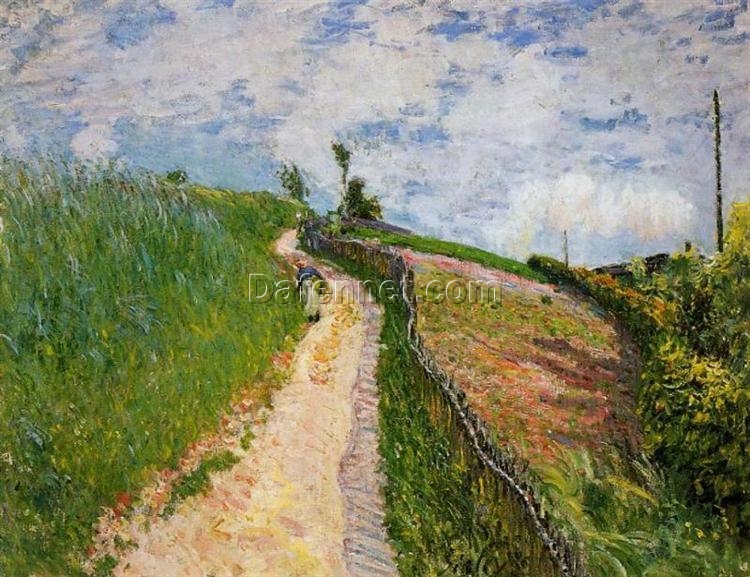 The Hill Path, Ville d’Avray by Alfred Sisley – 1879 Impressionist Landscape Oil Painting, Custom Art from Dafen Village Studio