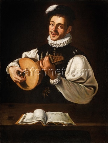 Caravaggio’s ‘A Lute Player’ – Custom Baroque Genre Oil Painting from Da Fen Oil Painting Village Studio