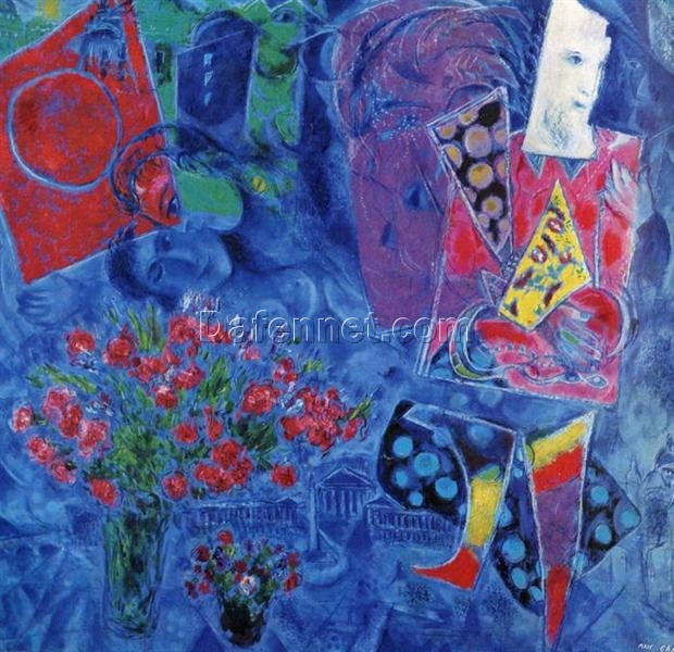 Marc Chagall The Magician – 1968 Surrealism Oil Painting, Private Collection