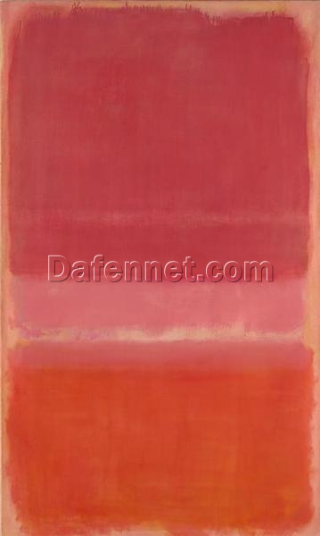 Color Field Painting Inspired by Mark Rothko – Untitled (Red), 1956 – Da Fen Village Studio Abstract Oil Art for Modern Home & Office Décor