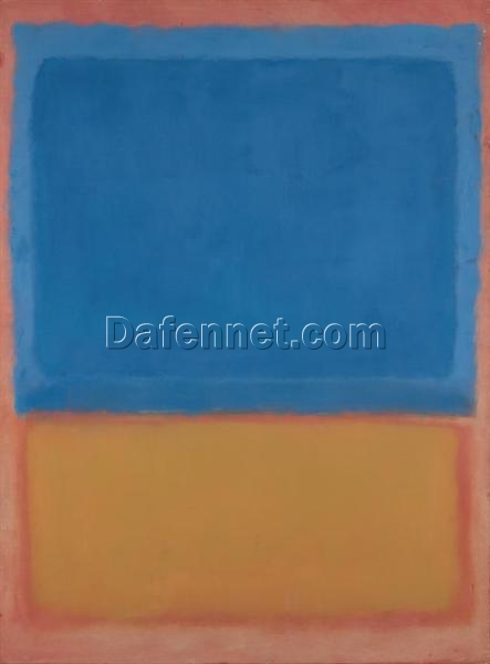 Color Field Painting Inspired by Mark Rothko – Untitled (Red, Blue, Orange), 1955 – Da Fen Village Studio Abstract Oil Art for Modern Home & Office Décor