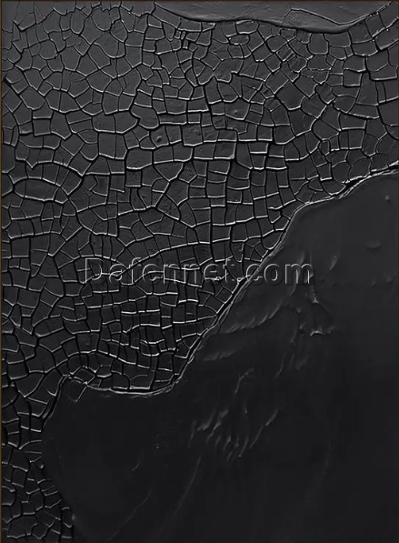 Custom Modern Black Abstract Hand-Painted Oil Painting – High-End Abstract Art for Luxury Home and Hotel Decoration | Dafen Oil Painting Village Studio