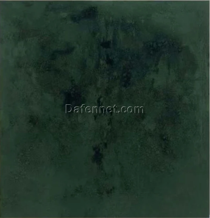 Custom Abstract Green Painting – Deep Green Wall Art with Textured Canvas, Wabi-Sabi Style Minimalist Green Living Room Wall Decoration | Dafen Oil Painting Village Studio