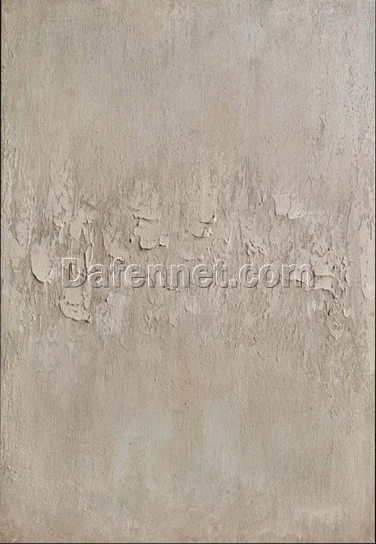 Custom Beige Textured Wall Art – Wabi-Sabi Wall Art, Pure Beige Minimalist Painting, Large Textured Art for Neutral Minimalist Wall Decoration | Dafen Oil Painting Village Studio