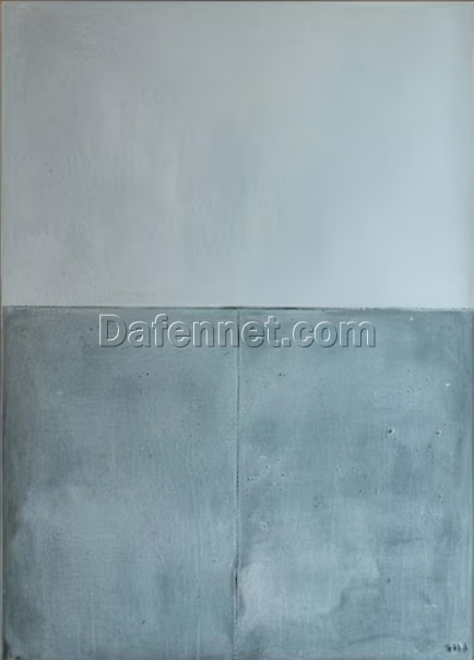 Blue Textured Canvas Art – Minimalist Abstract Oil Painting for Modern Wall Décor