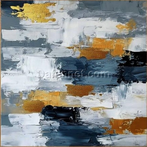 Modern Minimalist Abstract Oil Painting – Original Wall Art for Stylish Living Spaces