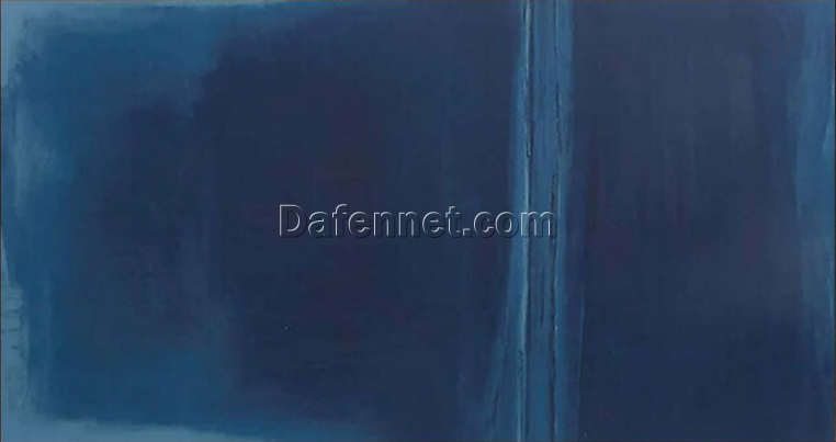 Contemporary Blue Abstract Oil Painting – Original Modern Art for Living Room and Office Walls